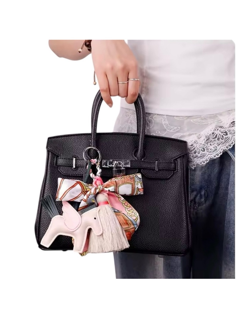 Pink Pegasus Charm Key & Card Holder Accessory - Picture 2 of 2